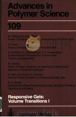 RESPONSICE GELS：VOLUME TRANSITIONS 1     PDF电子版封面  3540567917  K.DUSEK 