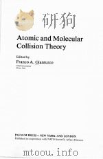 ATOMIC AND MOLECULAR COLLISION THEORY（ PDF版）