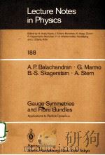 GAUGE SYMMETRIES AND FIBRE BUNDLES：APPLICATIONS TO PARTICLE DYNAMICS   1983  PDF电子版封面  3540127240  A.P.BALACHANDRAN，G.MARMO，E.-S. 
