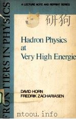 HADRON PHYSICS AT VERY HIGH ENERGIES（1973 PDF版）