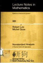 NONSTANDARD ANALYSIS：A PRACTICAL GUIDE WITH APPLICATIONS   1981  PDF电子版封面  3540108793   
