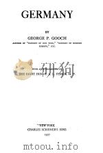 GERMANY   1927  PDF电子版封面    GEORGE P.GOOCH 