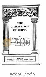 THE CIVILIZATION OF CHINA（ PDF版）