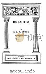 BELGIUM     PDF电子版封面    R.C.K.ENSOR 