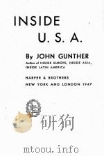 INSIDE U.S.A     PDF电子版封面    JOHN GUNTHER 