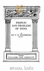 PEOPLES AND PROBLEMS OF INDIA（ PDF版）