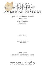DICTIONARY OF AMERICAN HISTORY VOLUME Ⅳ SECOND EDITION REVISED   1940  PDF电子版封面     