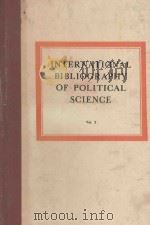 INTERNATIONAL BIBLIOGRAPHY OF POLITICAL SCIENCE VOL.2   1955  PDF电子版封面     