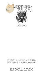 GERMINAL   1933  PDF电子版封面    EMILE ZOLA 