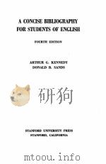a concise bibliography for students of english fourth edition P467     PDF电子版封面     