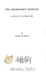 THE BOOKMAN‘S MANUAL:A GUIDE TO LITERATURE（1921 PDF版）