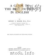 A GUIDE TO THE BEST FICTION IN ENGLISH NEW EDITION（1913 PDF版）