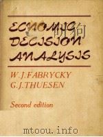 ECONOMIC DECISION ANALYSIS   1980  PDF电子版封面  0132232480   