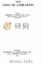 THE USES OF LIBRARIES（1927 PDF版）