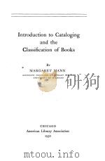 INTRODUCTION TO CATALOGING AND THE CLASSIFICATION OF BOOKS（1930 PDF版）