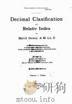 DECIMAL CLASIFICATION AND RELATIV INDEX EDITION 13   1932  PDF电子版封面    MELVIL DEWEY 