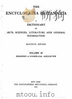 THE ENCYCLOPAEDIA BRITANNICA ELEVENTH EDITION VOLUME Ⅸ   1910  PDF电子版封面     