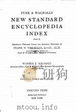 NEW STANDARD ENCYCLOPEDIA INDEX PART Ⅱ   1947  PDF电子版封面    FUNK & WAGNALLS 