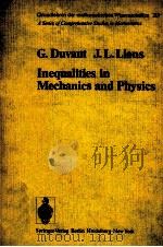 INEQUALITIES IN MECHANICS AND PHYSICS   1976  PDF电子版封面  3540073272   