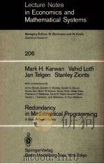 REDUNDANCY IN MATHEMATICAL PROGRAMMING     PDF电子版封面  3540115528  MARK H.KARWAN，VAHID LOTFI，JAN 