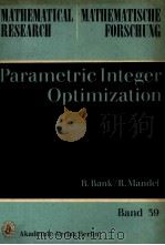 PARAMETRIC INTEGER OPTIMIZATION   1988  PDF电子版封面  3055003985   