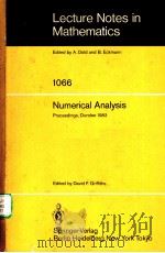 Numerical analysis   1984  PDF电子版封面  3540133445  edited by D. F. Griffiths. 
