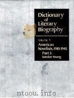 DICTIONARY OF LITERARY BIOGRAPHY·VOLUME NINE  AMERICAN NOVELISTS，1910-1945  PART 3：MARI SANDOZ-STARK（1981 PDF版）