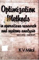 OPTIMIZATION METHODS IN OPERATIONS RECEARCH AND SYSTEMS ANALYSIS  SECOND EDITION     PDF电子版封面    K.V.MITAL 