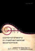 CONTROL THEORY IN MATHEMATICAL ECONOMICS（ PDF版）