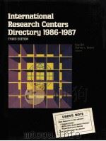 INTERNATIONAL RESEARCH CENTERS DIRECTORY 1986-1987  THIRD EDITION（ PDF版）