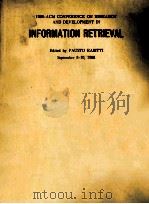 1986-ACM CONFERENCE ON RESEARCH AND DEVELOPMENT IN INFORMATION RETRIEVAL   1986  PDF电子版封面  0897911873   