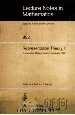 REPRESENTATION THEORY 2   1980  PDF电子版封面  3540102647   