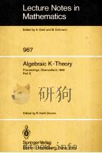 ALGEBRAIC K-THEORY  PART 2   1982  PDF电子版封面  3540119663  R.KEITH DENNIS 