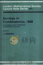 SURVEYS IN COMBINATORICS，1989（ PDF版）