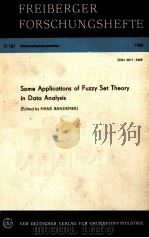 SOME APPLICATIONS OF FUZZY SET THEORY IN DATA ANLAYSIS     PDF电子版封面  3342009853  HANS DANDEMER 