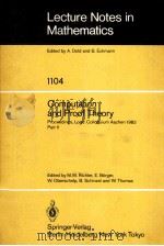 COMPUTATION AND PROOF THEORY（1984 PDF版）