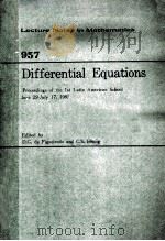 DIFFERENTIAL EQUATIONS   1982  PDF电子版封面  3540119151   