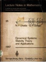 DYNAMICAL SYSTEMS：STABILITY THEORY AND APPLICATIONS   1967  PDF电子版封面     