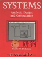 SYSTEMS：ANALYSIS，DESIGN，AND COMPUTATION     PDF电子版封面  0133380475  BRADLEY W.DICKINSON 