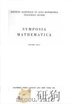 SYMPOSIA MATHEMATICA  VOLUME 26     PDF电子版封面     