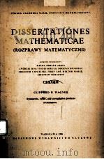 DISSERTATIONES MATHEMATICAE(ROZPRAWY MATEMATYCZNE) 182   1980  PDF电子版封面  8301011181   
