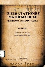 DISSERTATIONES MATHEMATICAE(ROZPRAWY MATEMATYCZNE) 184   1981  PDF电子版封面  8301011203   