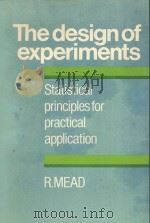 THE DESIGN OF EXPERIMENTS：STATISTICAL PRINCIPLES FOR PRACTICAL APPLICATIONS（ PDF版）