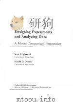 DESIGNING EXPERIMENTS AND ANALYZING DATA：A MODEL COMPARISON PERSPECTIVE     PDF电子版封面  053410374X  SCOTT E.MAXWELL，HAROLD D.DELAN 