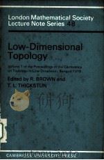 LOW-DIMENSIONAL TOPOLOGY  VOLYME 1  OF THE PROCEEDINGS OF THE CONFERENCE ON THOPOLOGY IN LOW DIMENSI（ PDF版）