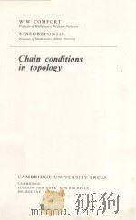 CHAIN CONDITIONS IN TOPOLOGY     PDF电子版封面  0521234875  W.W.COMFORT，S.NEGREPONTIS 