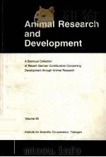 ANIMAL RESEARCH AND DEVELOPMENT     PDF电子版封面     