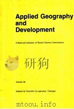 APPLIED GEOGRAPHY AND DEVELOPMENT  VOLUME 30     PDF电子版封面     