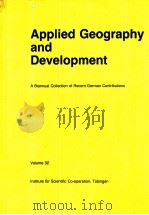 APPLIED GEOGRAPHY AND DEVELOPMENT  VOLUME 32     PDF电子版封面     
