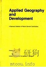 APPLIED GEOGRAPHY AND DEVELOPMENT  VOLUME 36     PDF电子版封面     